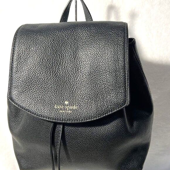 Kate Spade Mulberry Street Small Breezy Black Pebbled Leather Backpack - Picture 1 of 13